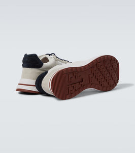 Loro Piana Weekend Walk suede-trimmed sneakers