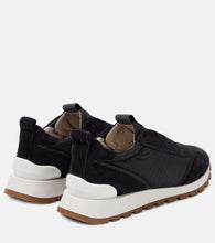 Brunello Cucinelli Monili suede-trimmed sneakers