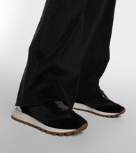 Brunello Cucinelli Monili suede-trimmed sneakers