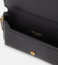 Saint Laurent Cassandre leather phone pouch