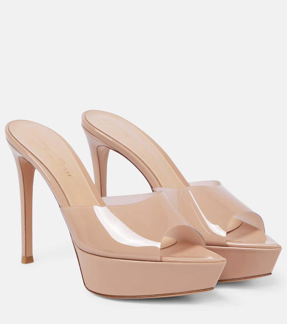 Gianvito Rossi Betty PVC and leather sandals