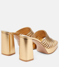 Gianvito Rossi Lena metallic leather sandals