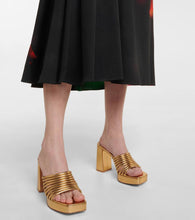 Gianvito Rossi Lena metallic leather sandals