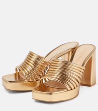 Gianvito Rossi Lena metallic leather sandals