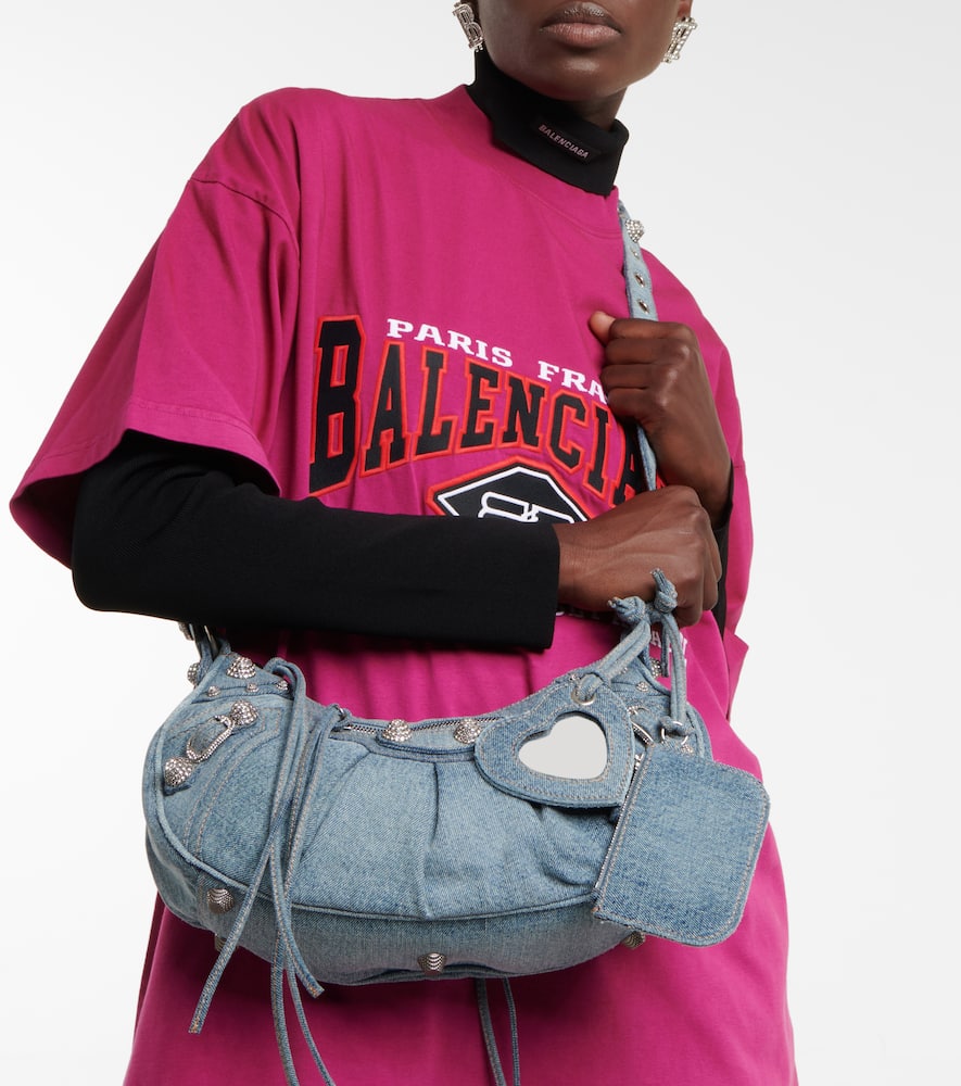 Balenciaga Le Cagole Small denim shoulder bag