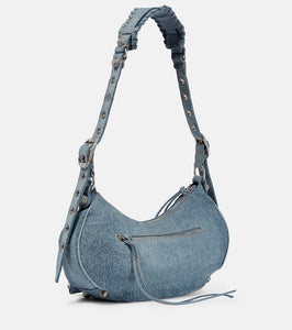 Balenciaga Le Cagole Small denim shoulder bag