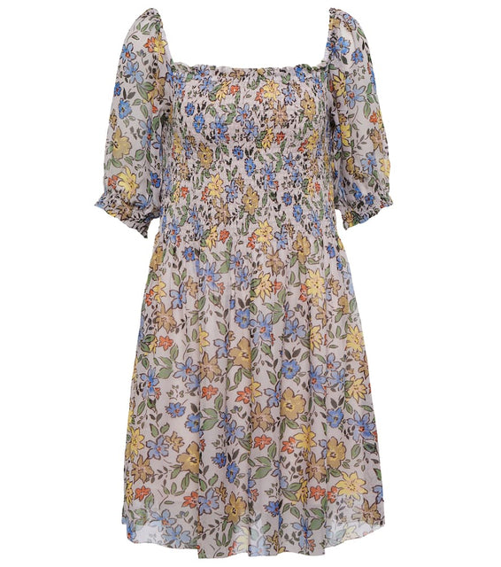 Velvet Estelle floral crêpe minidress