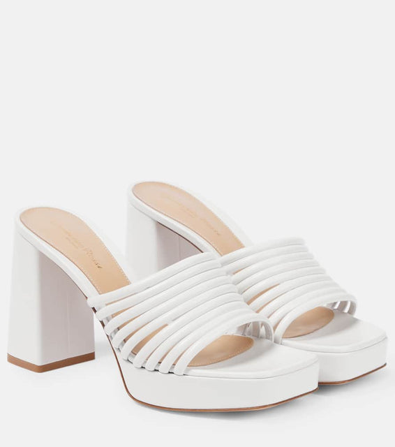 Gianvito Rossi Lena 95 leather mules