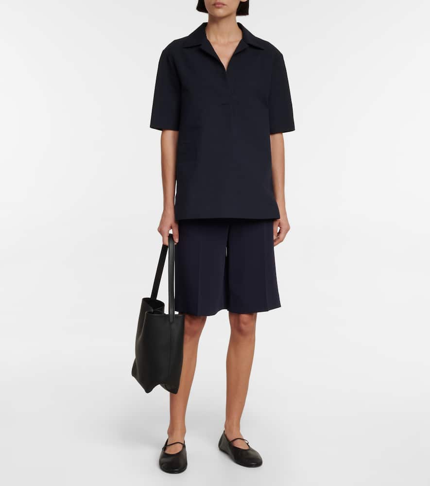The Row Leather ballet flats