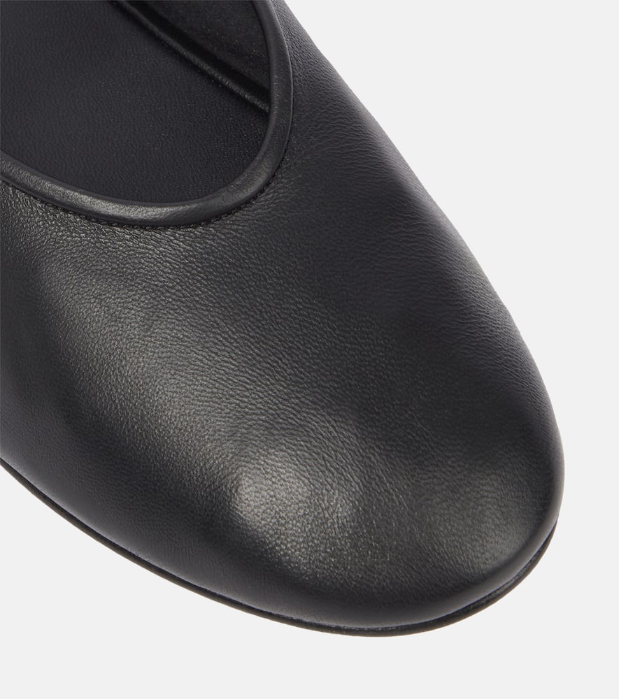 The Row Leather ballet flats