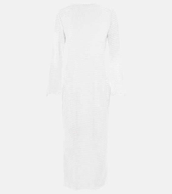 Anna Kosturova Zen Mesh crochet beach dress