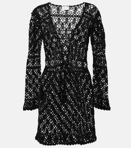 Anna Kosturova Bianca crochet cotton minidress