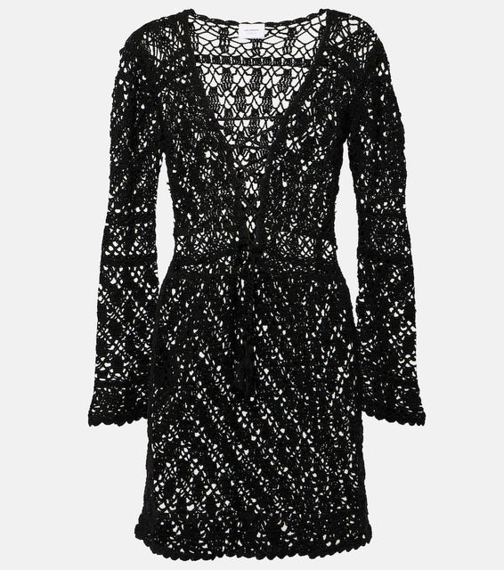 Anna Kosturova Bianca crochet cotton minidress
