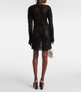 Anna Kosturova Bianca crochet cotton minidress
