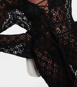 Anna Kosturova Bianca crochet cotton minidress
