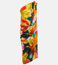 Dries Van Noten One-shoulder draped floral midi dress