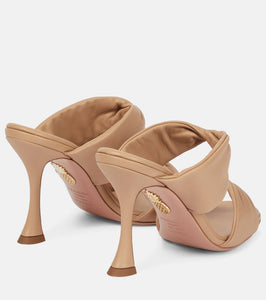 Aquazzura Twist 95 leather sandals