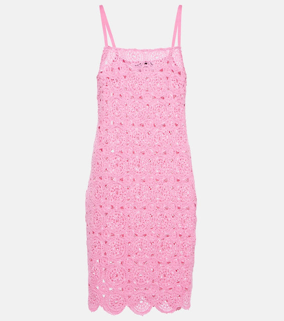 Rotate Silke crochet slip dress