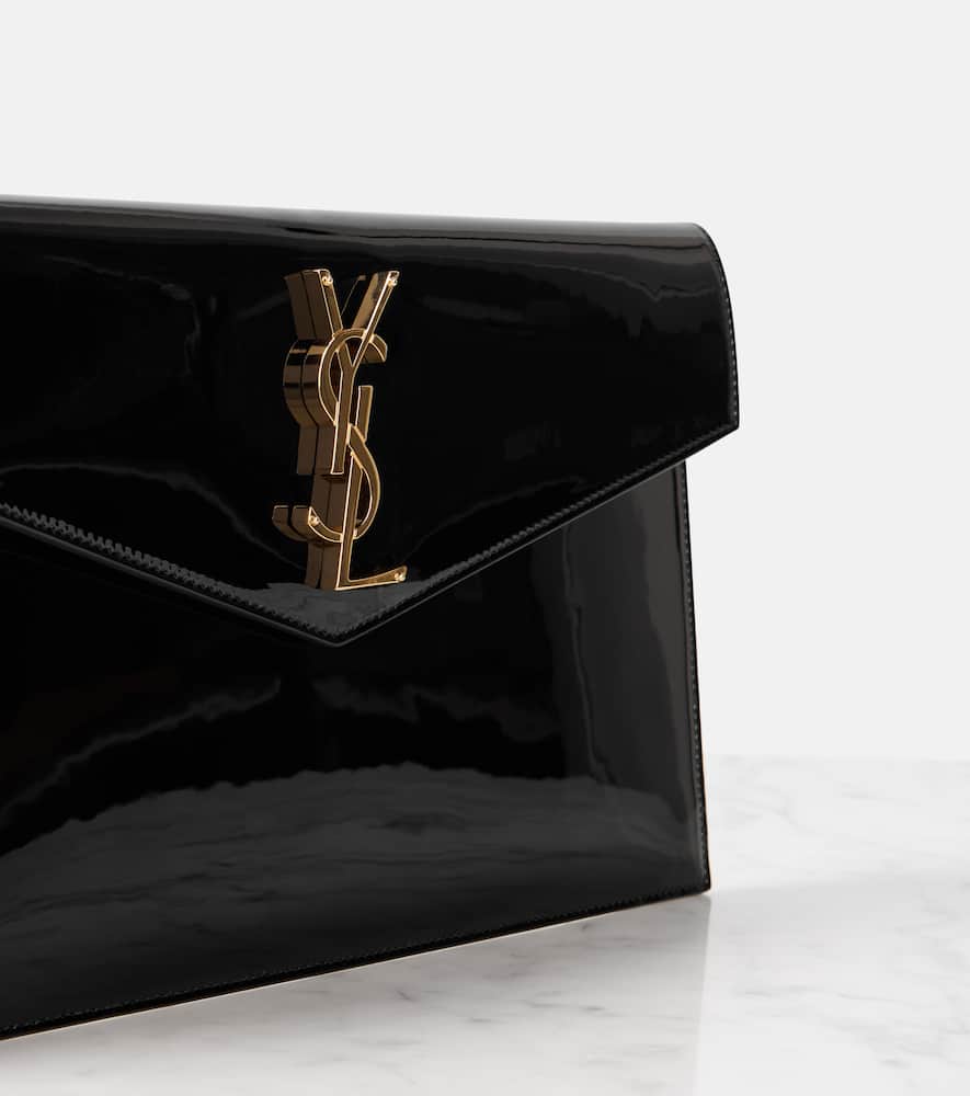 Saint Laurent Uptown patent leather clutch