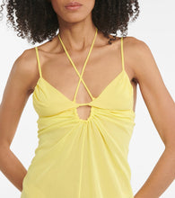 Nensi Dojaka Cutout halterneck minidress