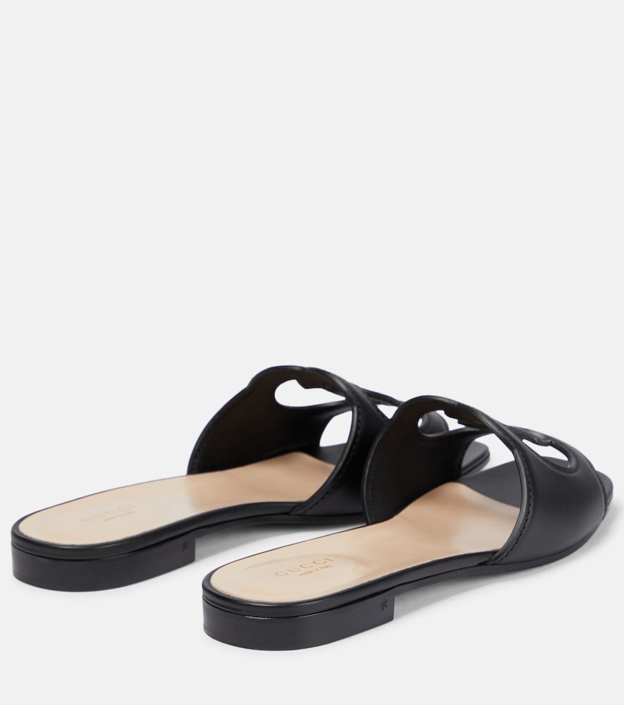 Gucci Interlocking G cutout leather sandals