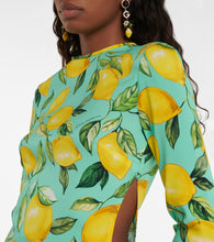 Dolce&Gabbana Printed silk-blend minidress