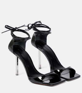 Amina Muaddi Hailey patent leather sandals