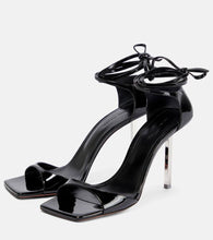 Amina Muaddi Hailey patent leather sandals