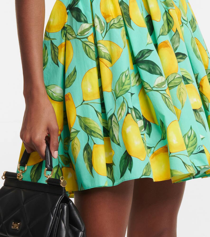 Dolce&Gabbana Printed cotton poplin minidress