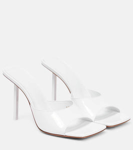 Amina Muaddi Laura patent leather mules