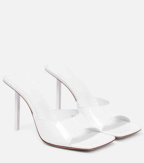 Amina Muaddi Laura patent leather mules