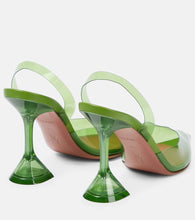 Amina Muaddi Holli Glass PVC slingback pumps