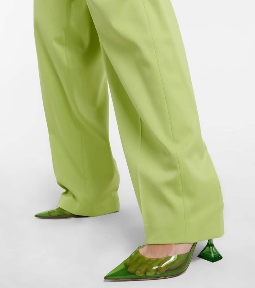 Amina Muaddi Holli Glass PVC slingback pumps