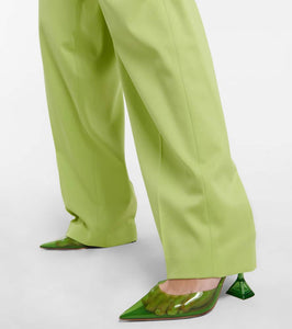 Amina Muaddi Holli Glass PVC slingback pumps