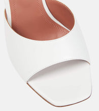 Amina Muaddi Lupita leather wedge mules