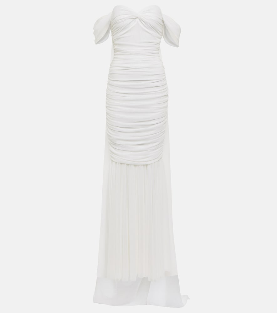Norma Kamali Walter off-shoulder gown. Norma Kamali Walter 露肩礼服