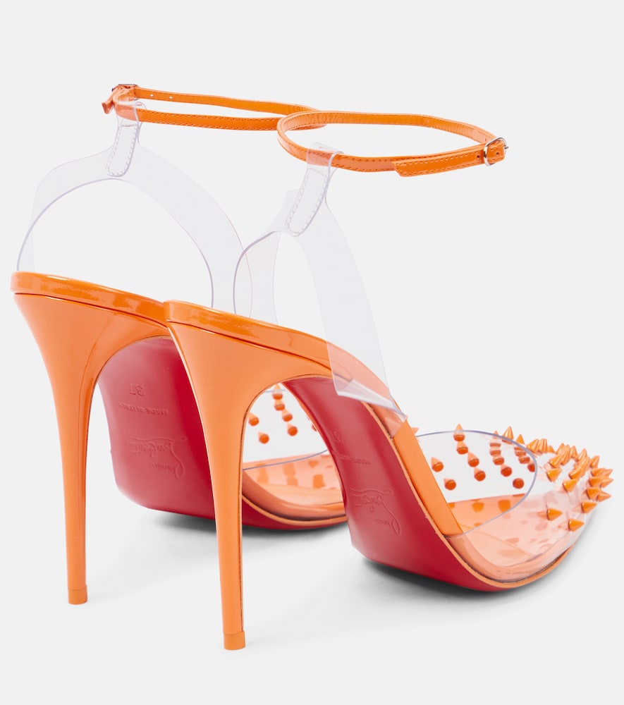 Christian Louboutin Spikoo 100 PVC and leather pumps - Orange High-Heel Pumps