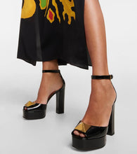 Valentino Garavani One Stud patent leather platform sandals