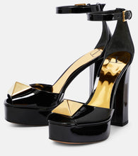 Valentino Garavani One Stud patent leather platform sandals