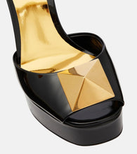 Valentino Garavani One Stud patent leather platform sandals