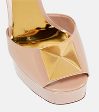 Valentino Garavani One Stud patent leather platform sandals