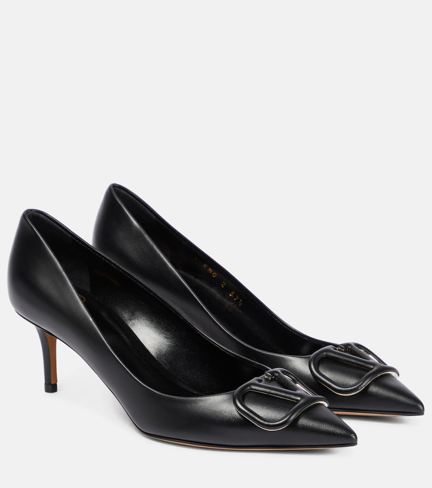 Valentino Garavani VLogo leather pumps - Valentino Garavani VLogo 皮革高跟鞋