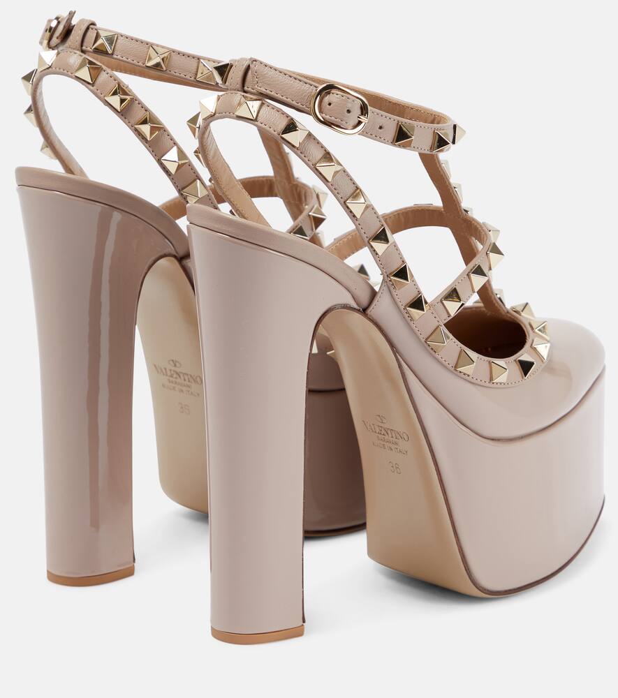 Valentino Garavani Rockstud patent leather platform pumps