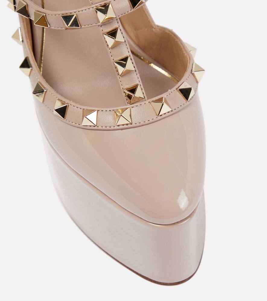 Valentino Garavani Rockstud patent leather platform pumps