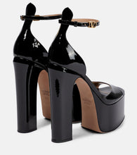 Valentino Garavani Tan-Go 155 patent leather platform sandals