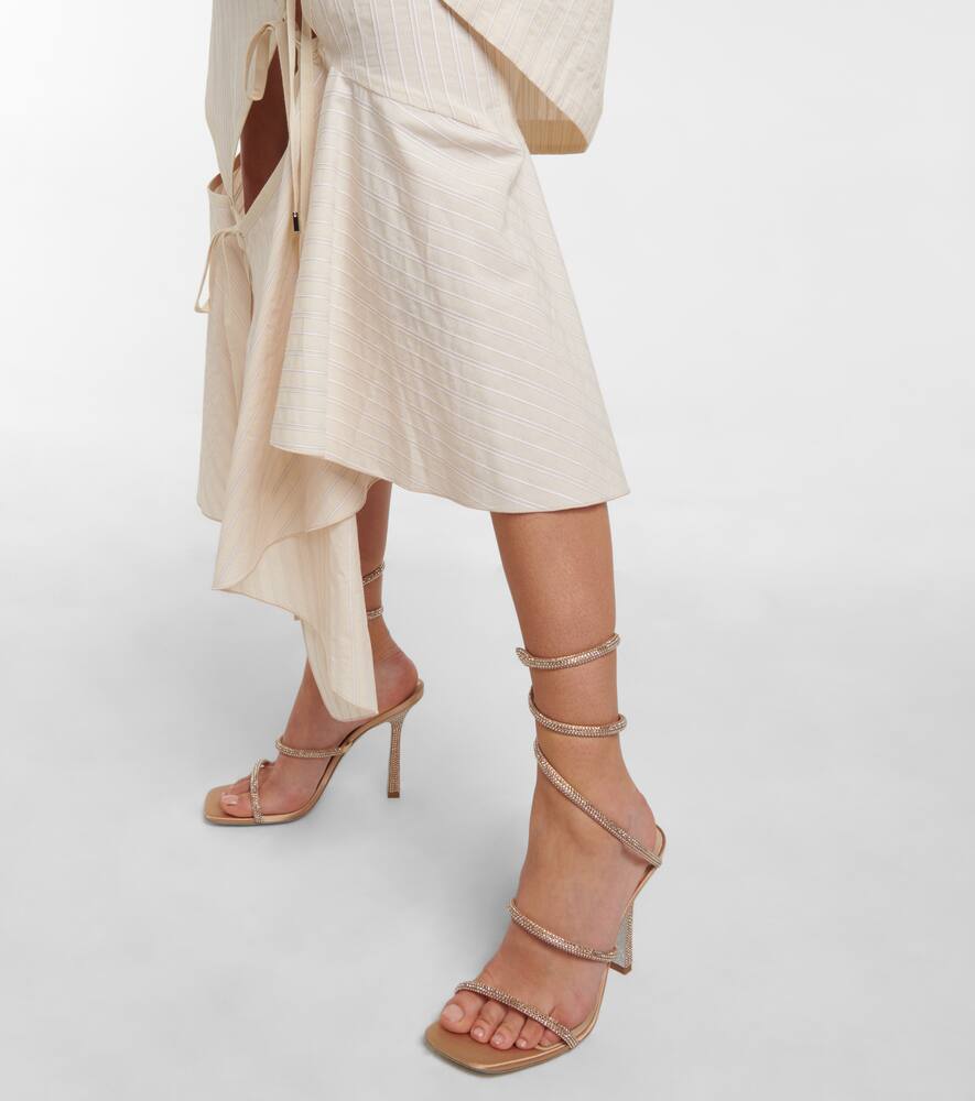 Rene Caovilla Cleo embellished satin sandals