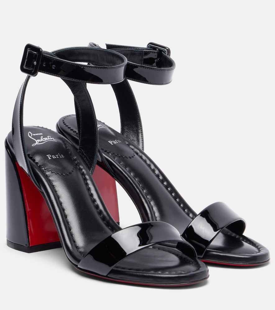 Christian Louboutin Miss Sabina 85 patent leather sandals - 克里斯提·鲁布托 Miss Sabina 85 漆皮凉鞋