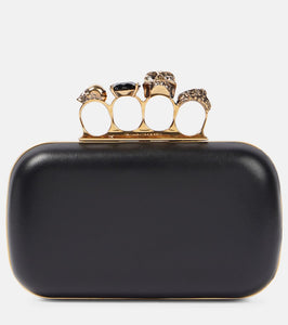 Alexander McQueen Knuckle leather clutch. Shop Alexander McQueen Clutches for women now.