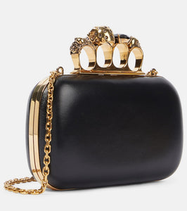 Alexander McQueen Knuckle leather clutch