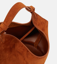 Khaite Lotus Mini suede tote bag